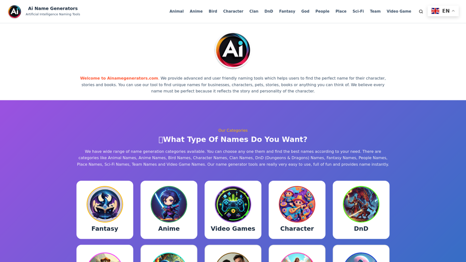Ai Name Generators - Artificial Intelligence Naming Tools