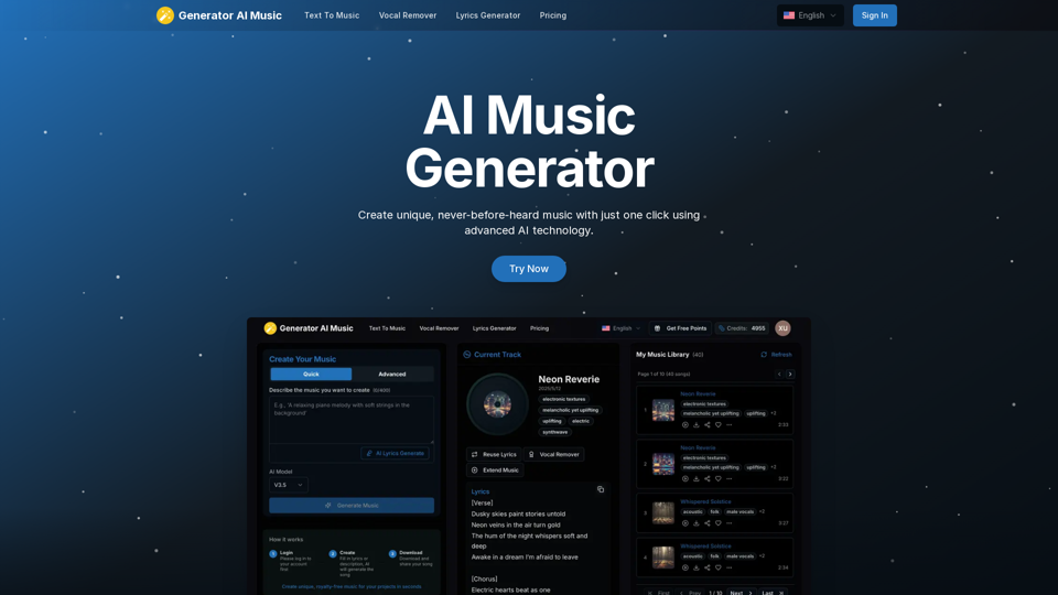 AI Song Generator & AI Music Generator | Generator AI Music
