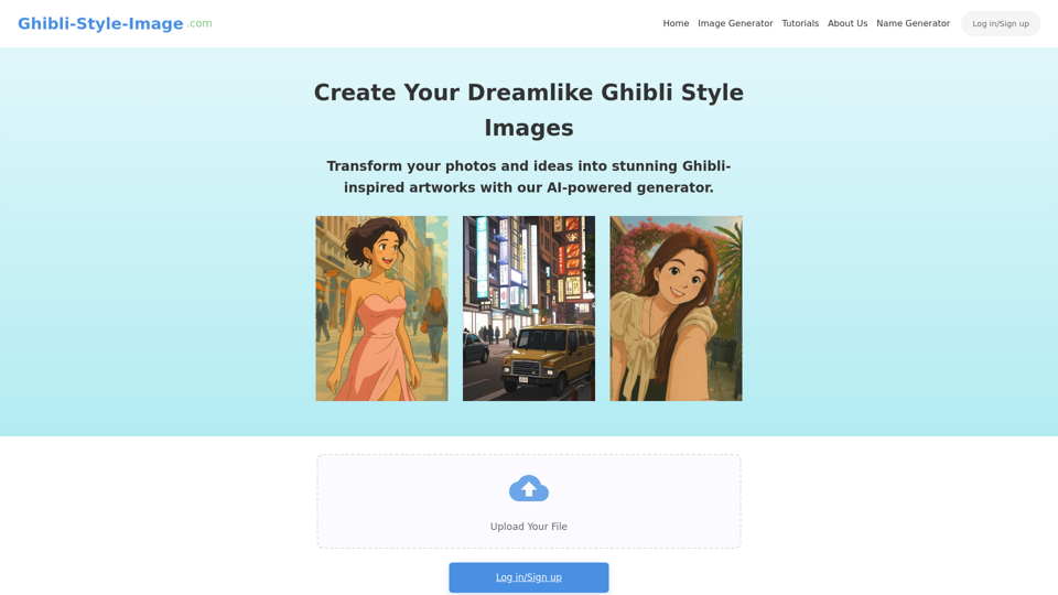Ghibli Style Image Generator: Create Dreamlike Anime Art