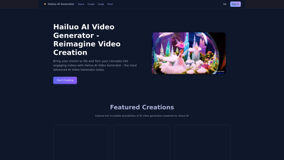 Hailuo AI Video Generator - Reimagine Video Creation