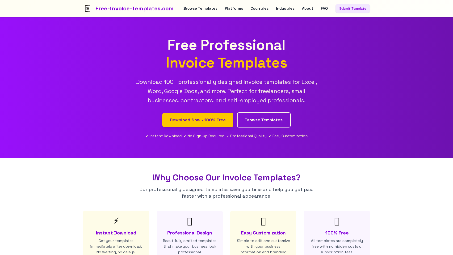 Free Invoice Templates