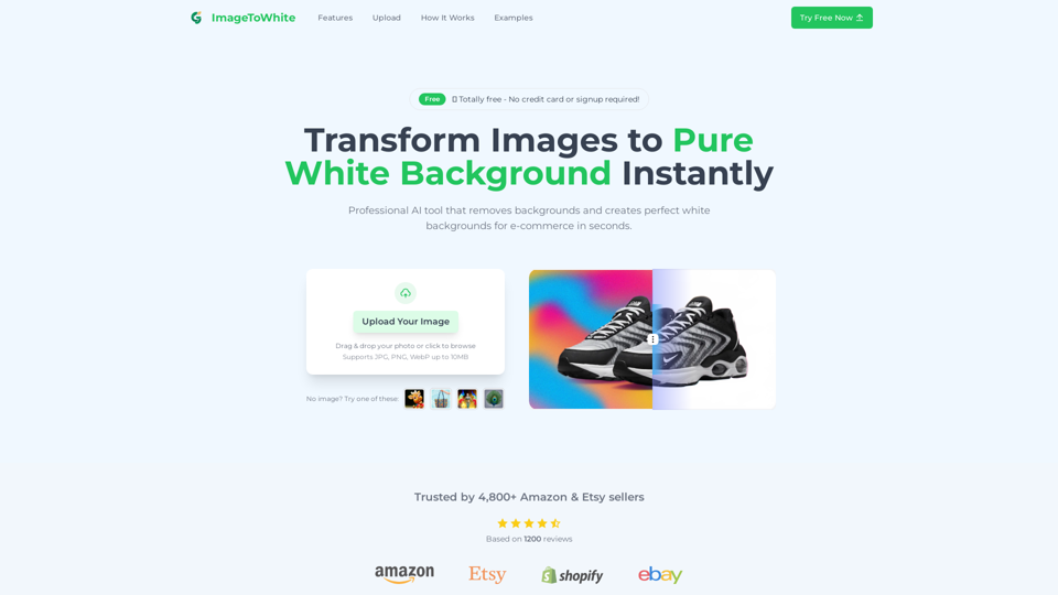 Image to White Background - Get Clean White Background Free