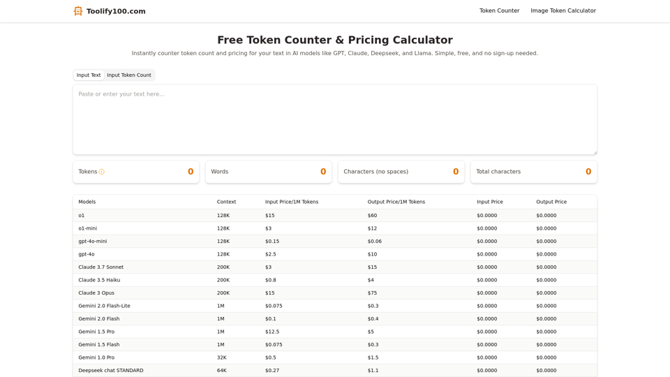 Free Token counter | counter AI Tokens Instantly