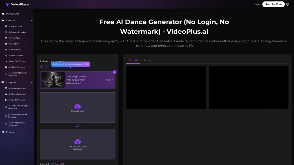 Free AI Dance Generator (No Login, No Watermark)  - VideoPlus.ai