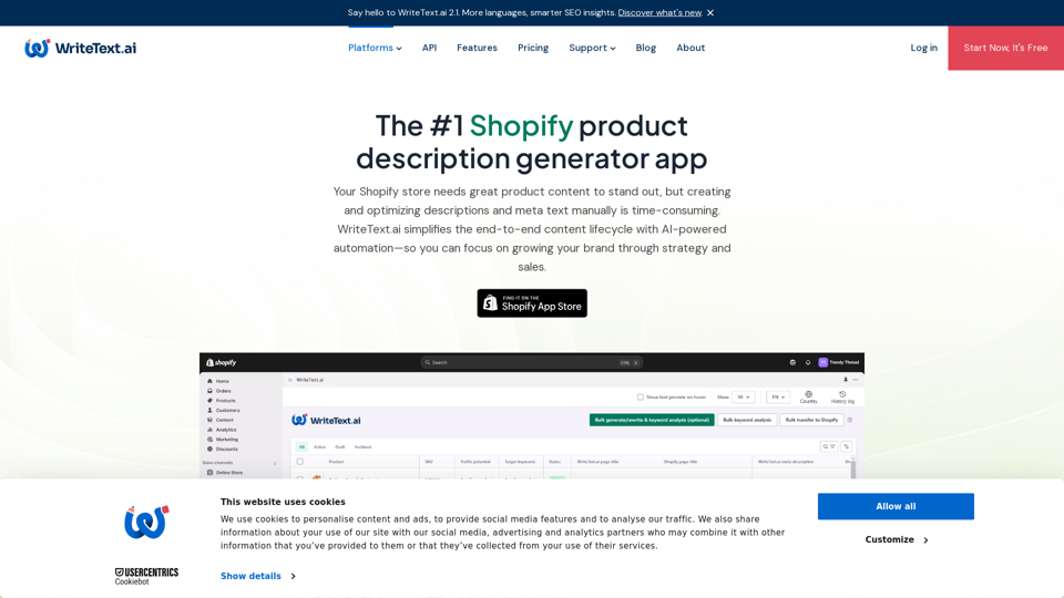 Fuel Your Shopify Store with AI screenshot