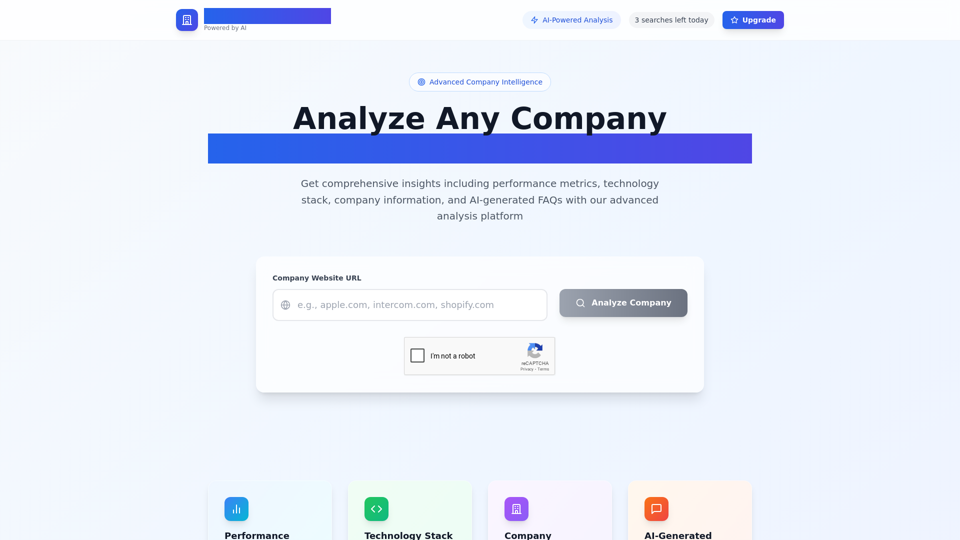 CompanySearch AI - AI-Powered Company Analysis & Insights
