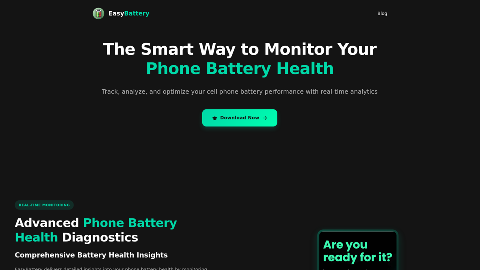 EasyBattery - The Ultimate Phone Battery Health Monitor & Optimizer