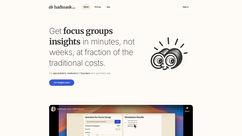AI-Powered Focus Groups Insights | hadtoask.com