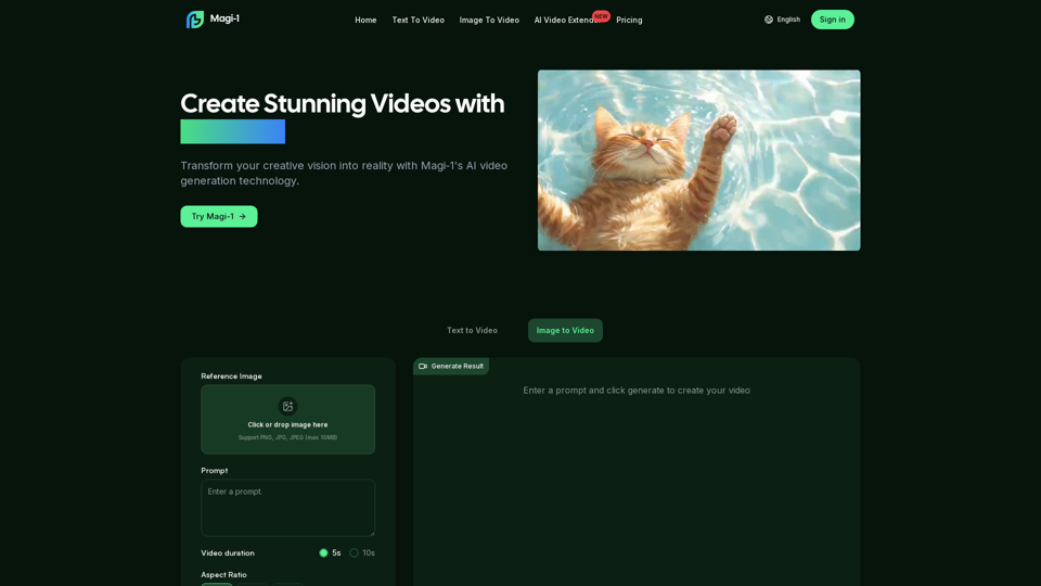 Magi-1 | Transform Text & Images into Videos | AI Video Generator