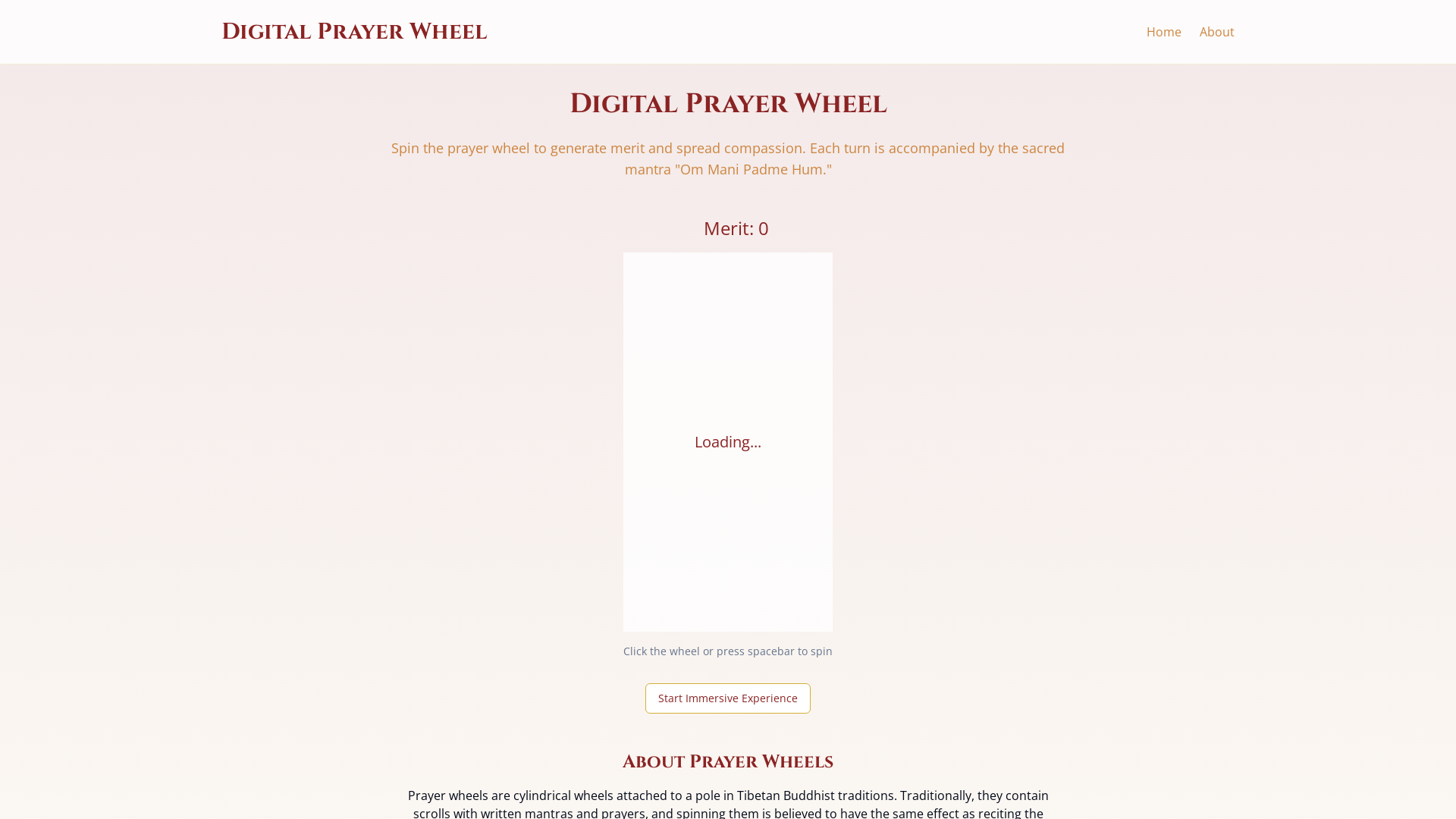 Prayer Wheel – Digital Experience Online