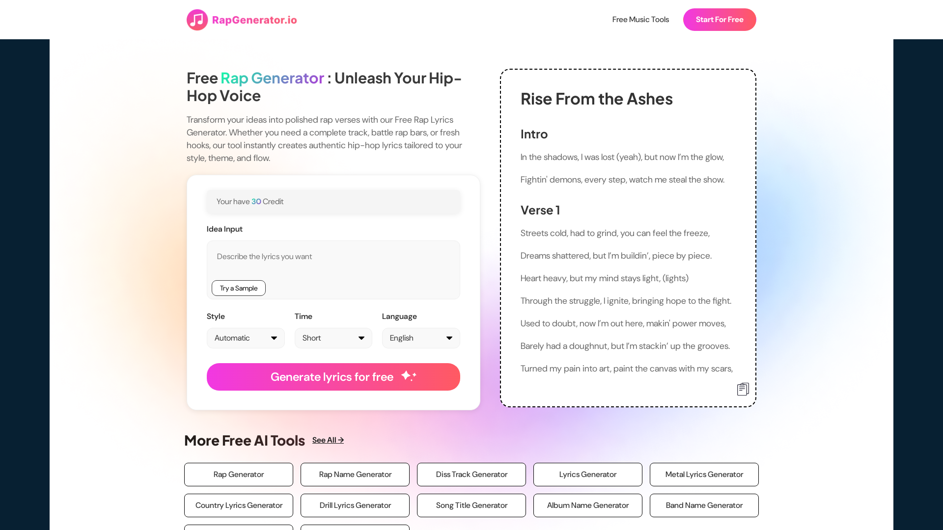 Free Rap Generator