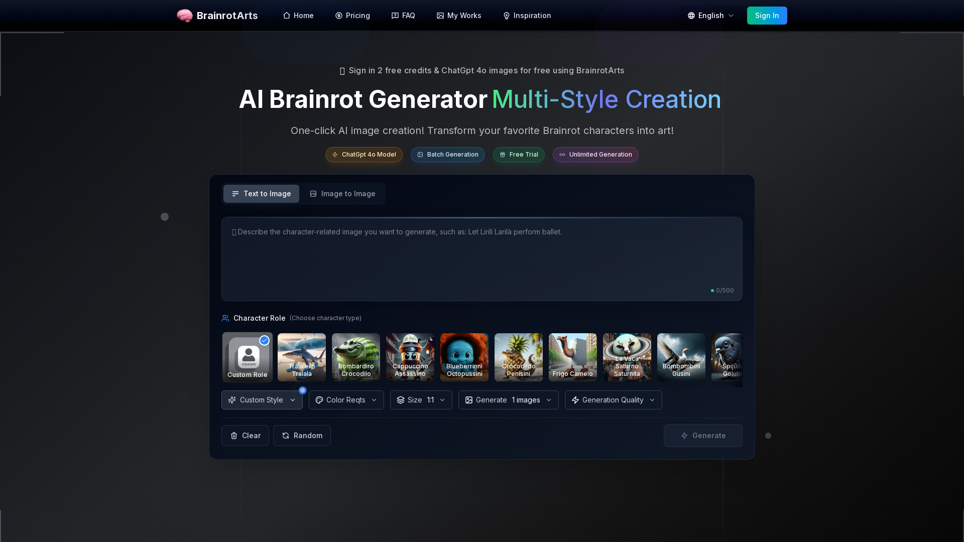 AI Italian Brainrot Generator: Multi