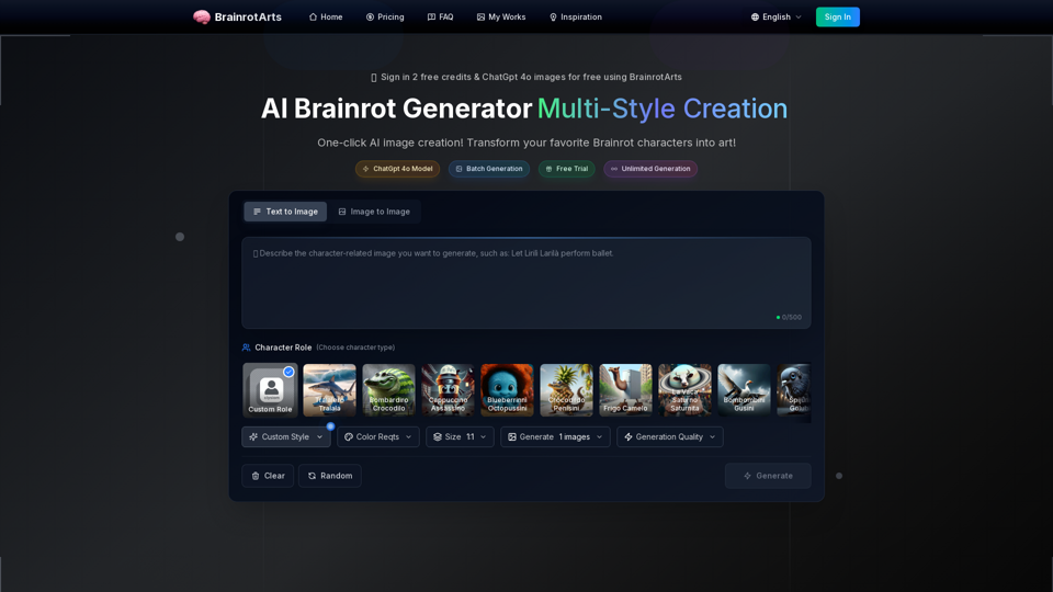AI Italian Brainrot Generator: Multi-Style Character Art