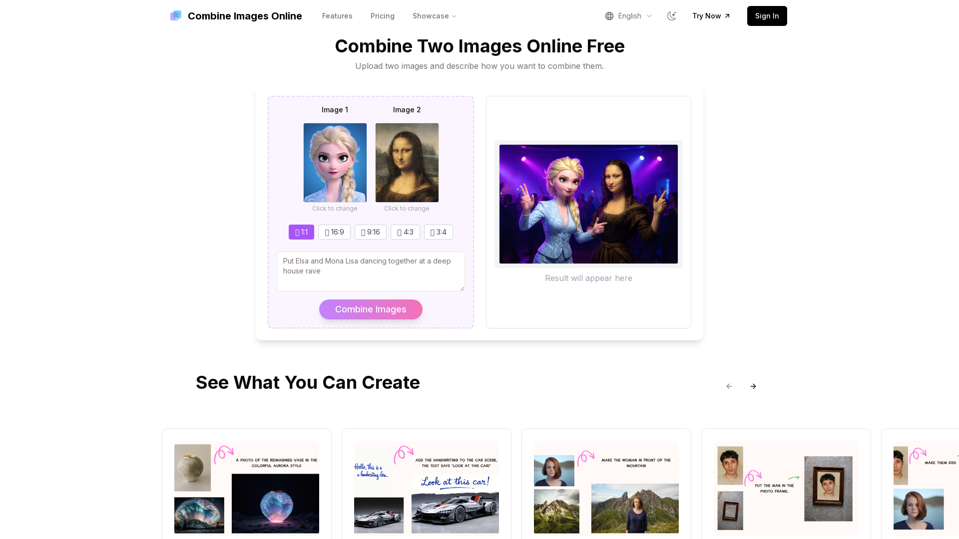 Combine Images Online