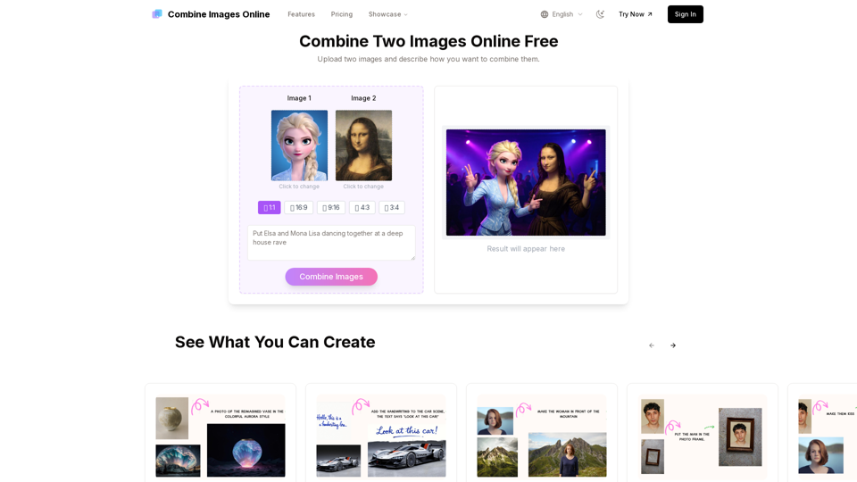 Combine Images Online | Easily Merge Two Images with AI