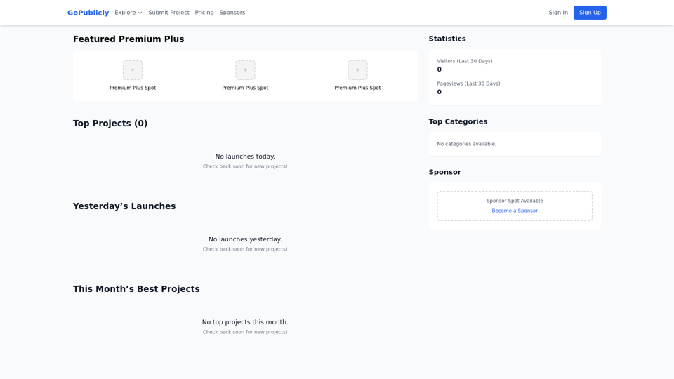 GoPublicly - Launch Your Product to the World