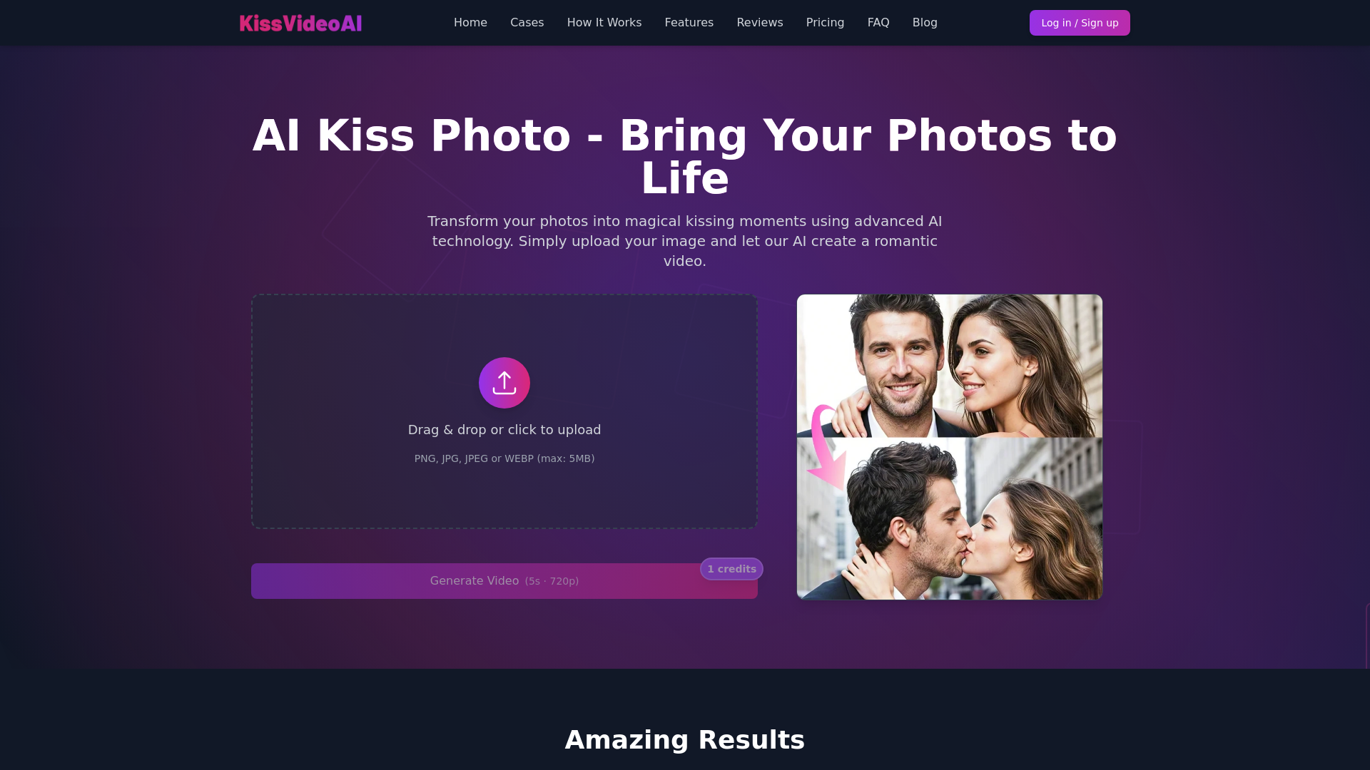 AI Kiss Photo