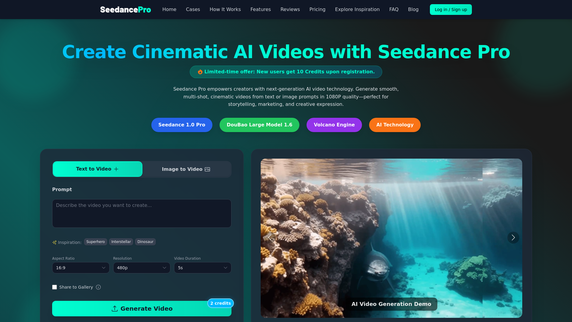 Seedance Pro – Fastest Text & Images Video Generator