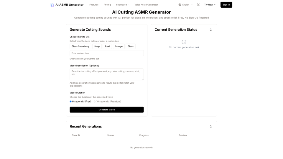 AI ASMR Generator screenshot