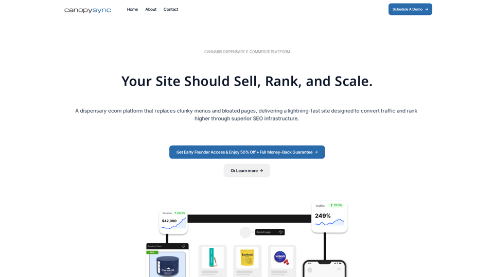 Cannabis Dispensary Ecommerce Software Platform screenshot