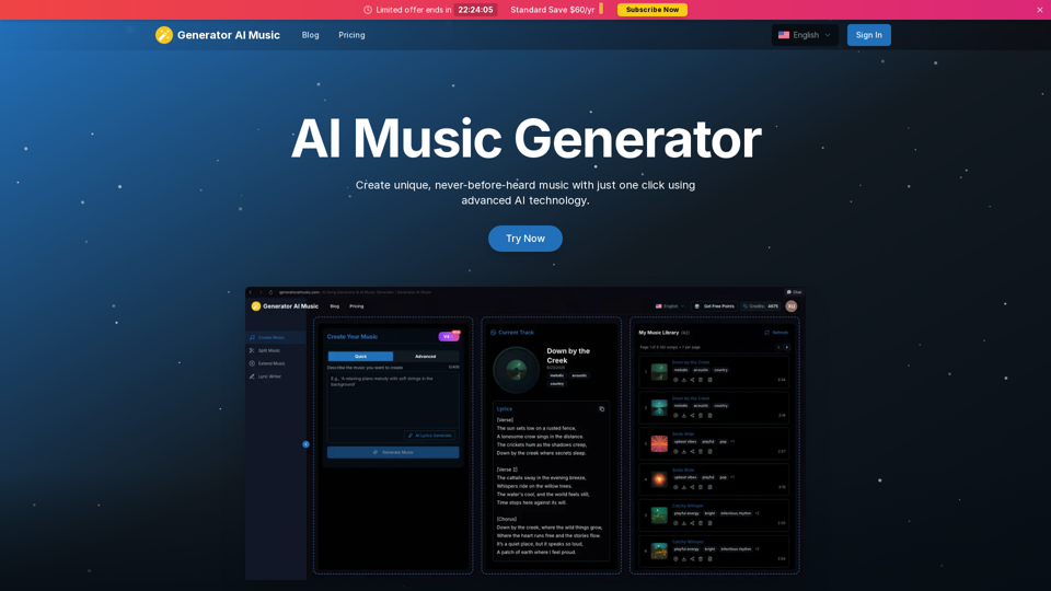 AI Song Generator & AI Music Generator screenshot