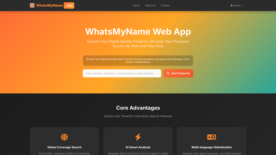 WhatsMyName Web App screenshot