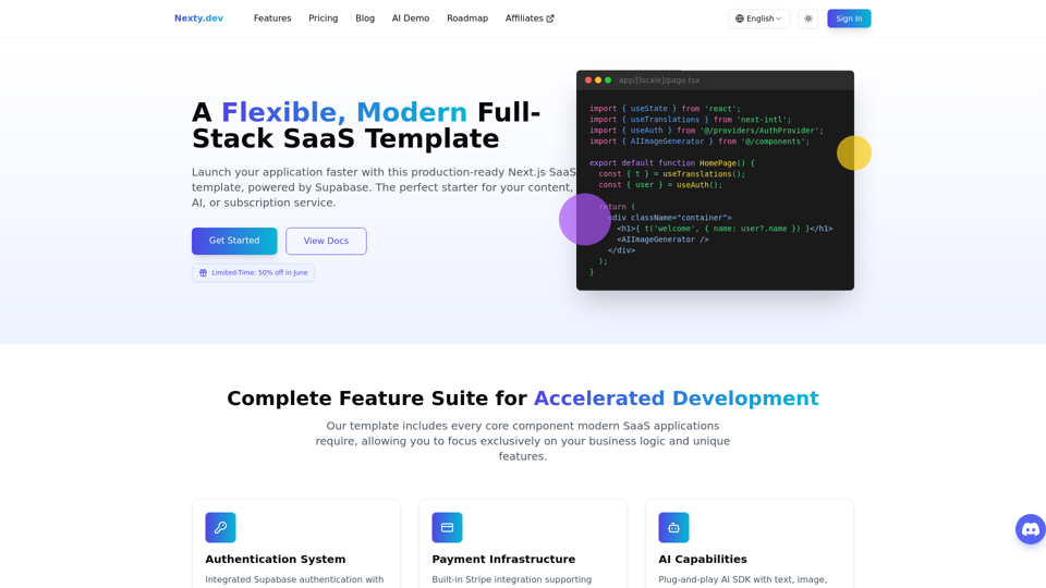 Nexty.dev screenshot