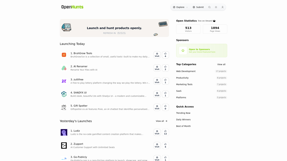 OpenHunts screenshot