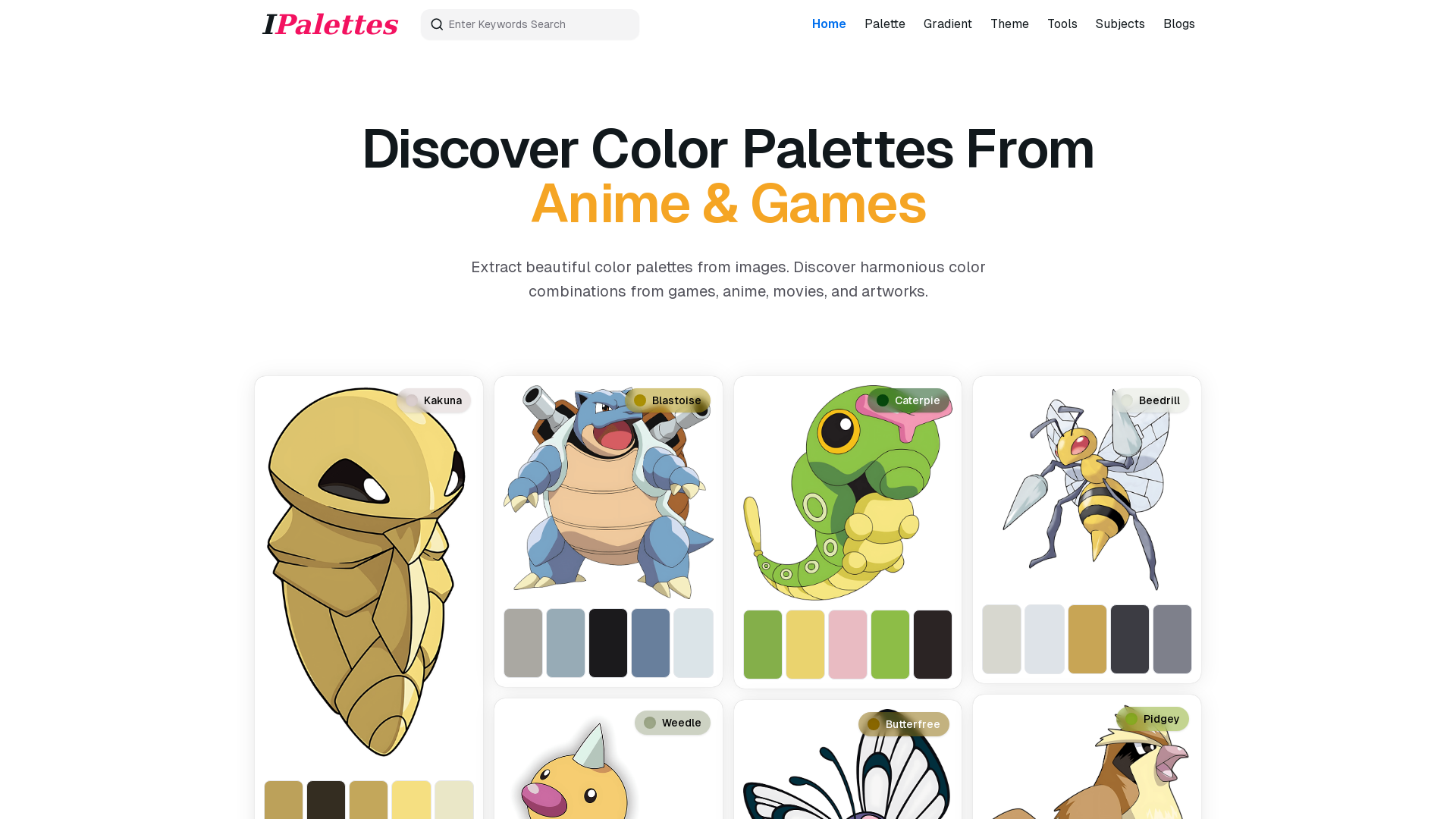 AI Color Palettes Generator from name
