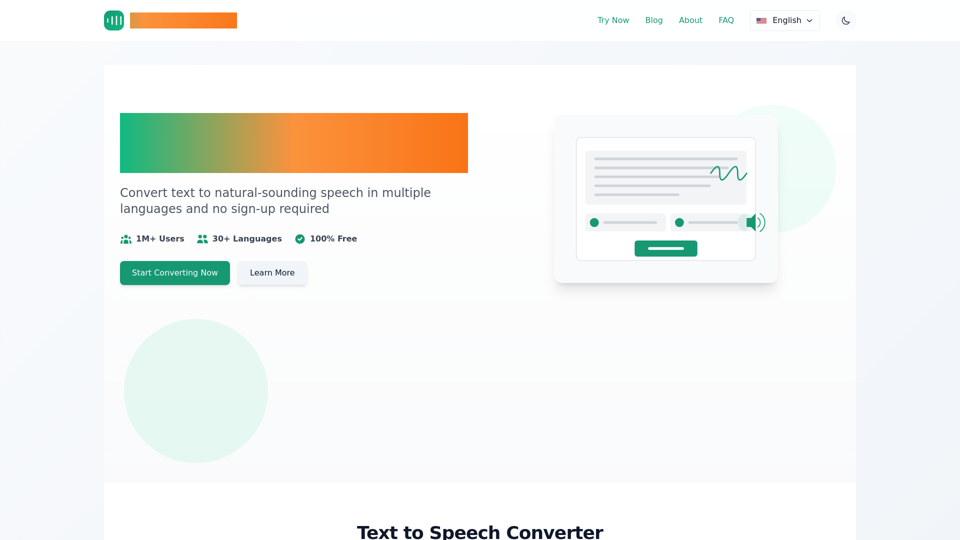 Free Text to Speech Online screenshot