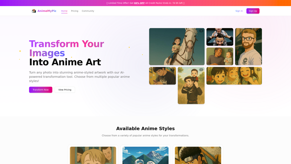 AnimeMyPic – AI Anime Art Generator