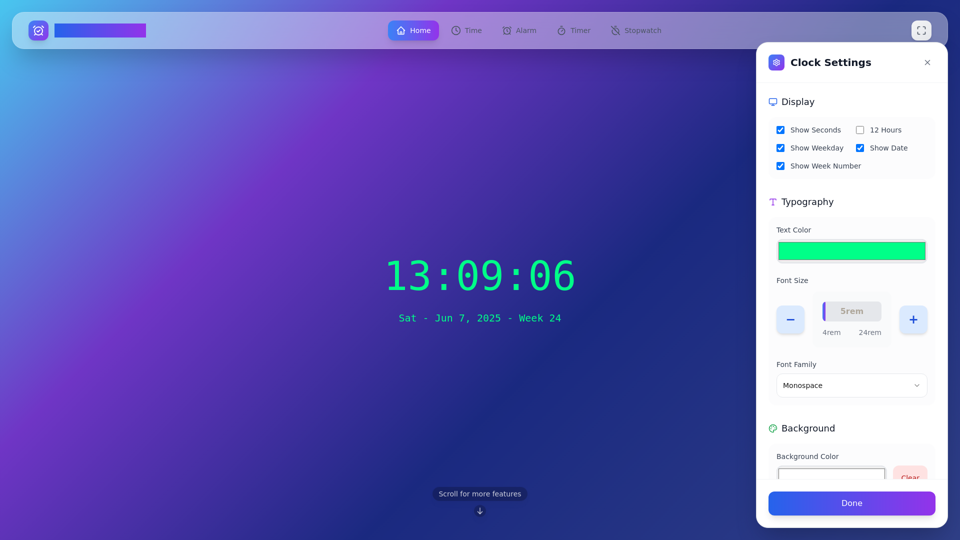 13:09:05 - Time Now