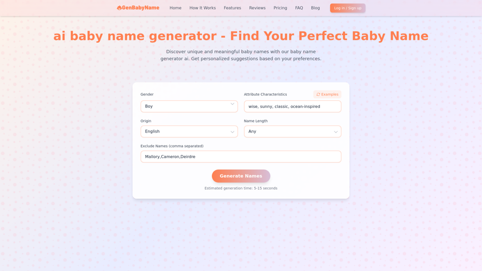 baby name generator ai - Find Perfect Names for Your Baby