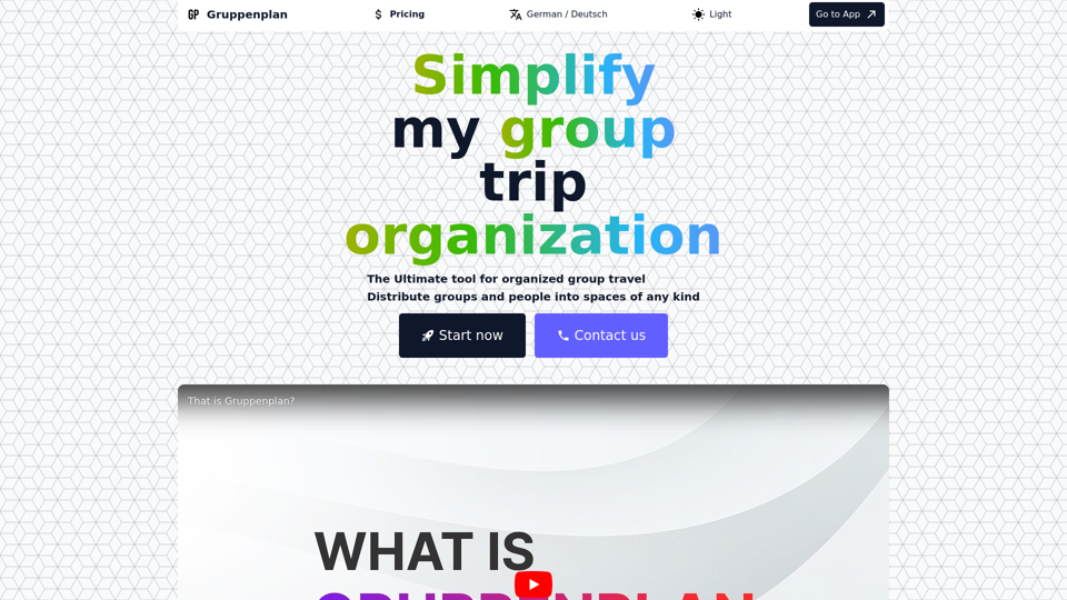 Simplify my group trip organization