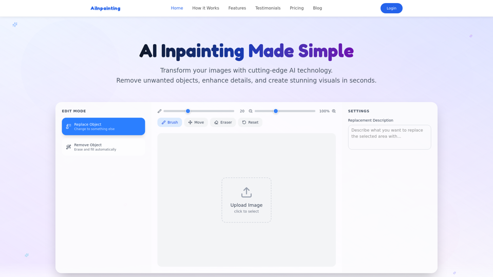 AiInpainting - AI Image Repair Tool | Smart Photo Editor