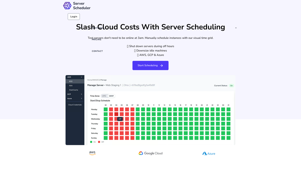 ▷ Schedule Servers On & Off. Reduce Cloud Costs. AWS, GCP ✅