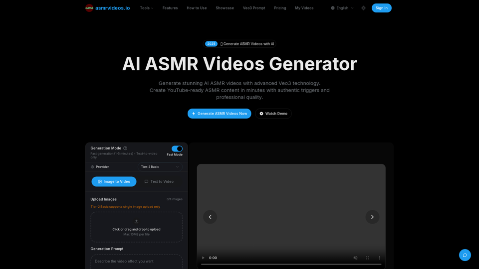 AI ASMR Videos Generator screenshot