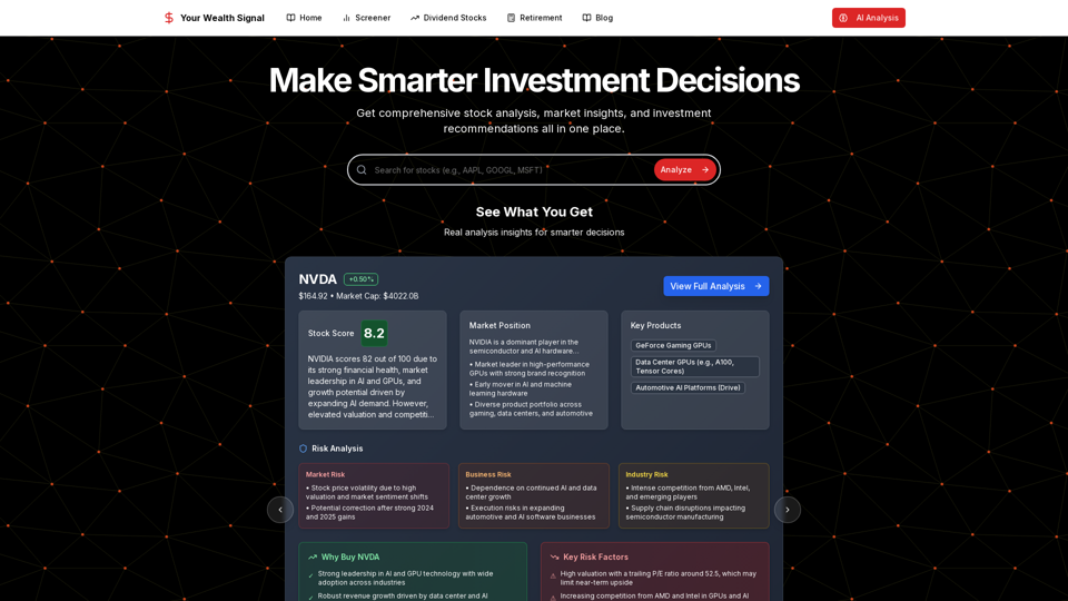 Your Wealth Signal screenshot