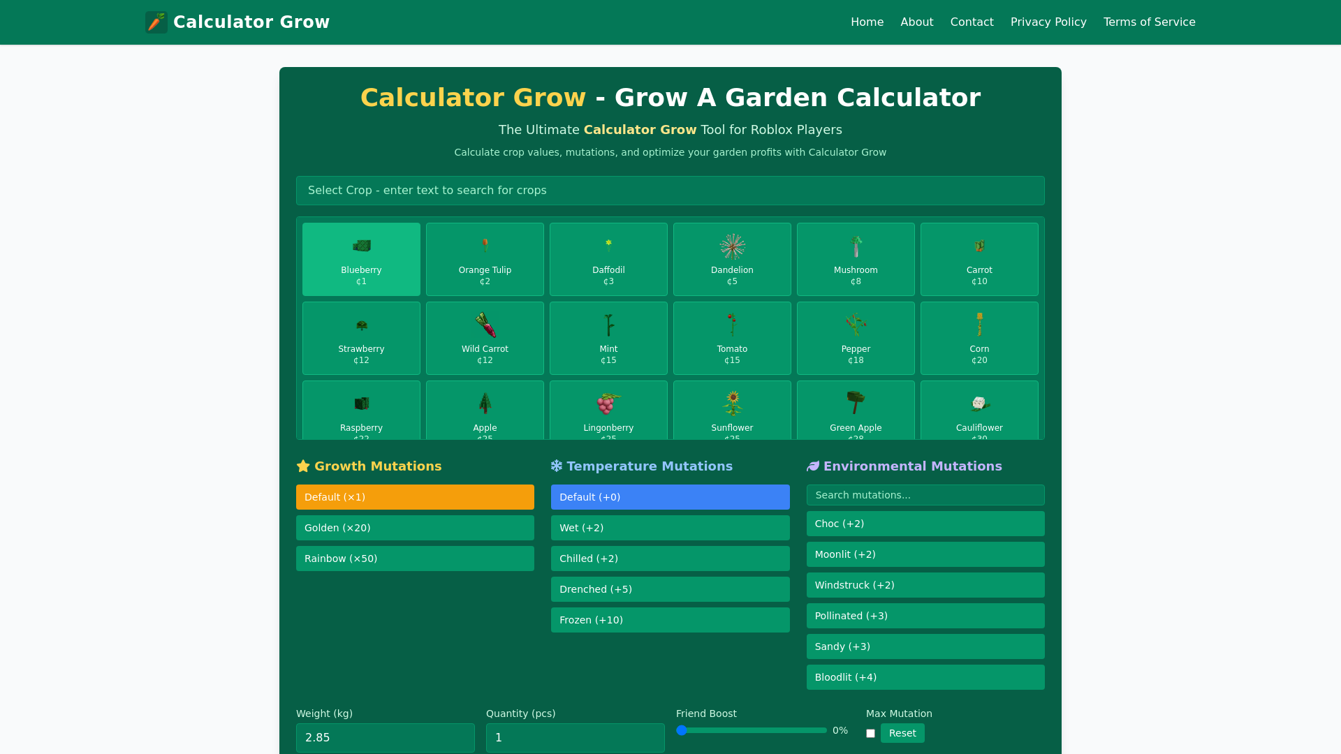 Calculator Grow