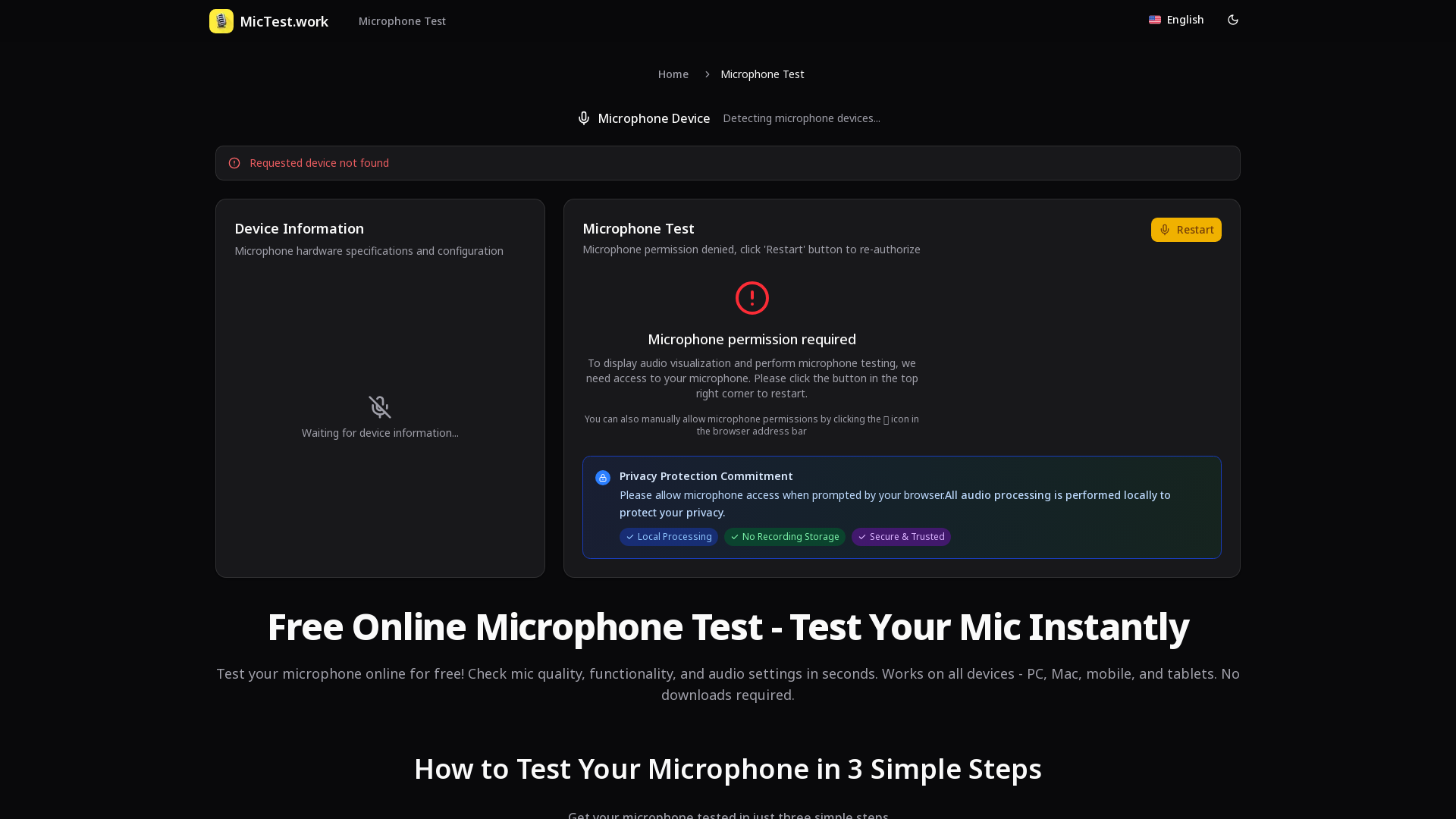Free Online Microphone Test