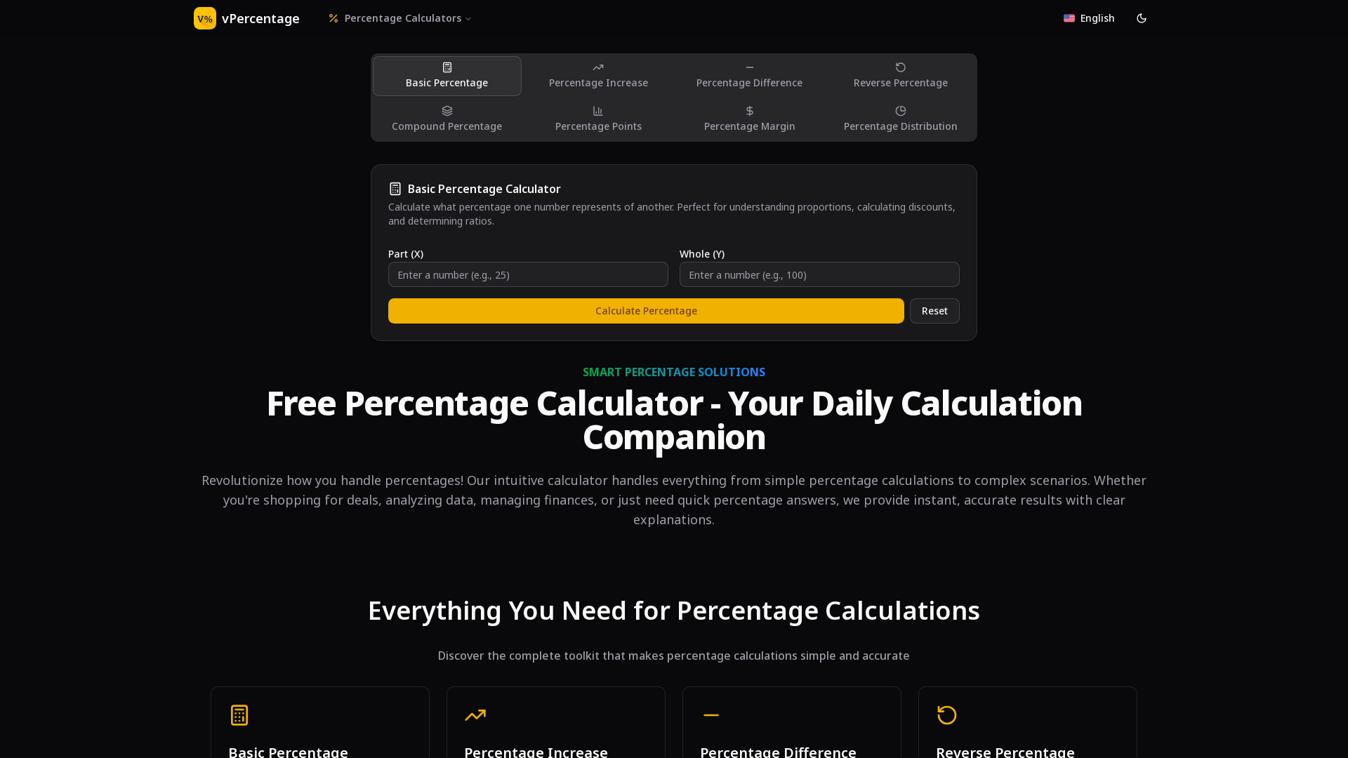 Free Percentage Calculator