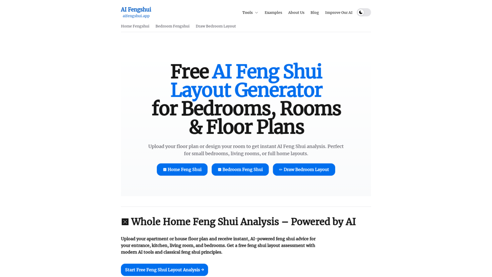 AI Feng Shui Tools for Home & Bedroom screenshot