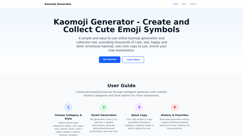 Kaomoji Generator screenshot