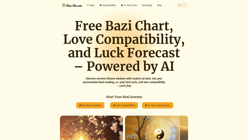 Free BaZi Calculator & Compatibility Tool screenshot