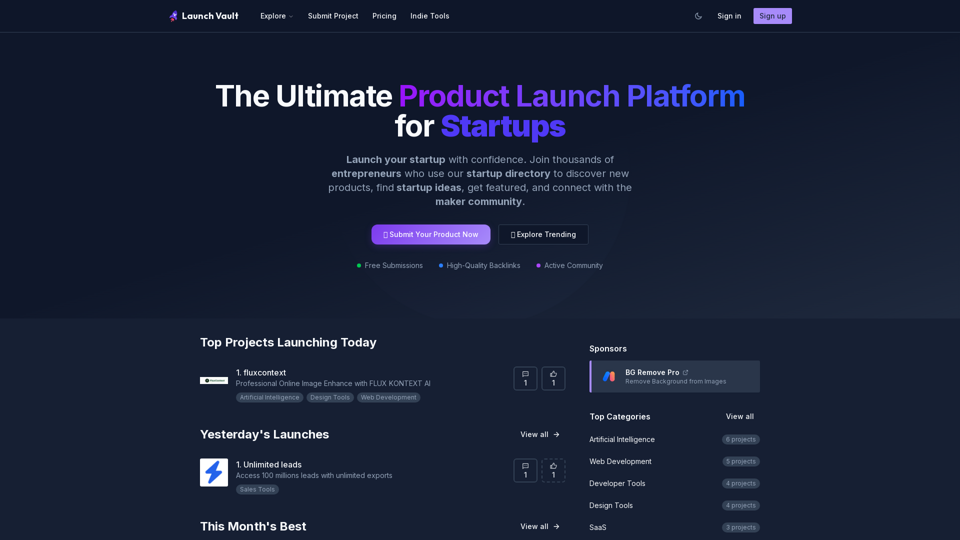 Launch Vault screenshot