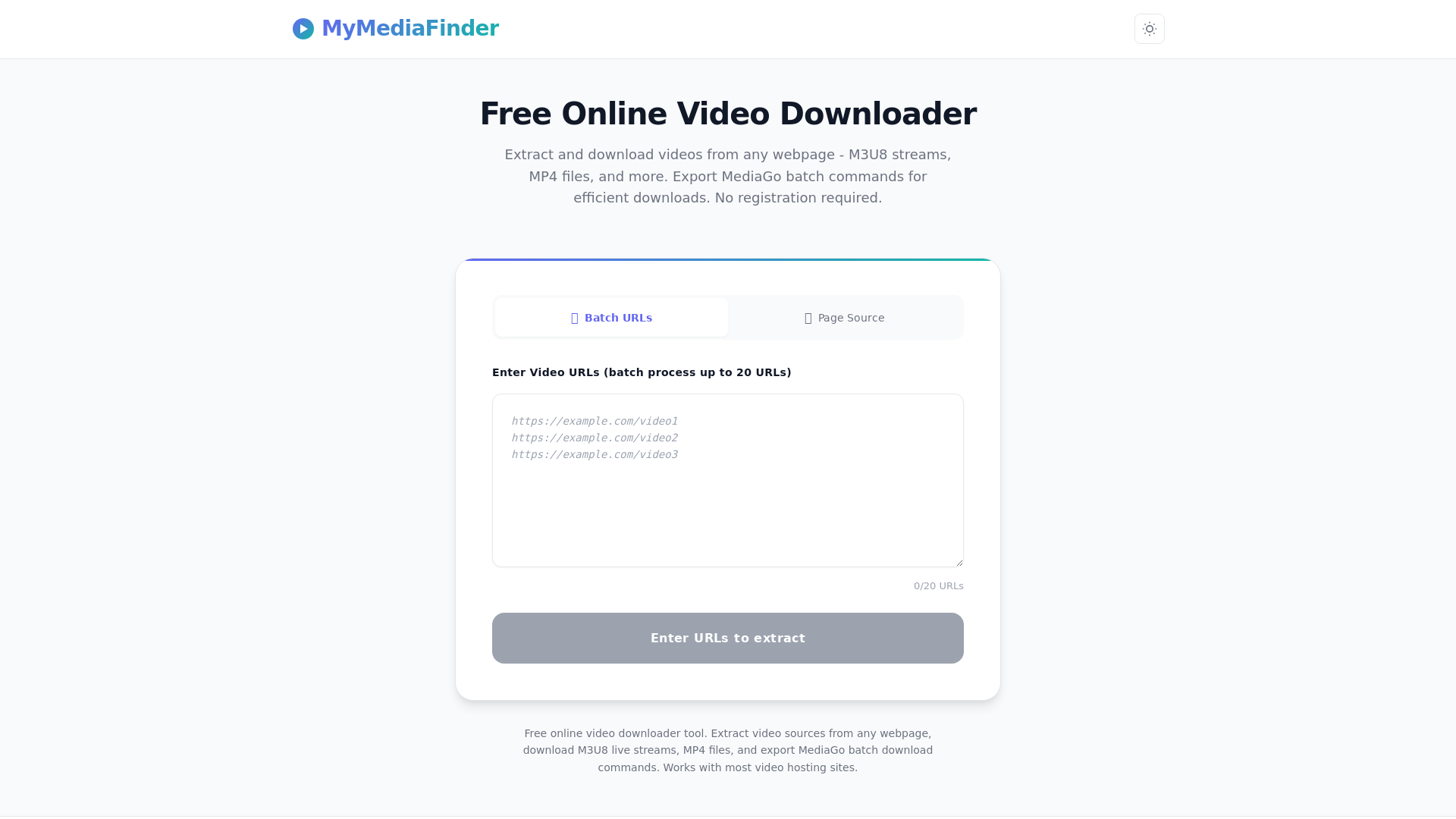 Free Video Downloader & Extractor Tool