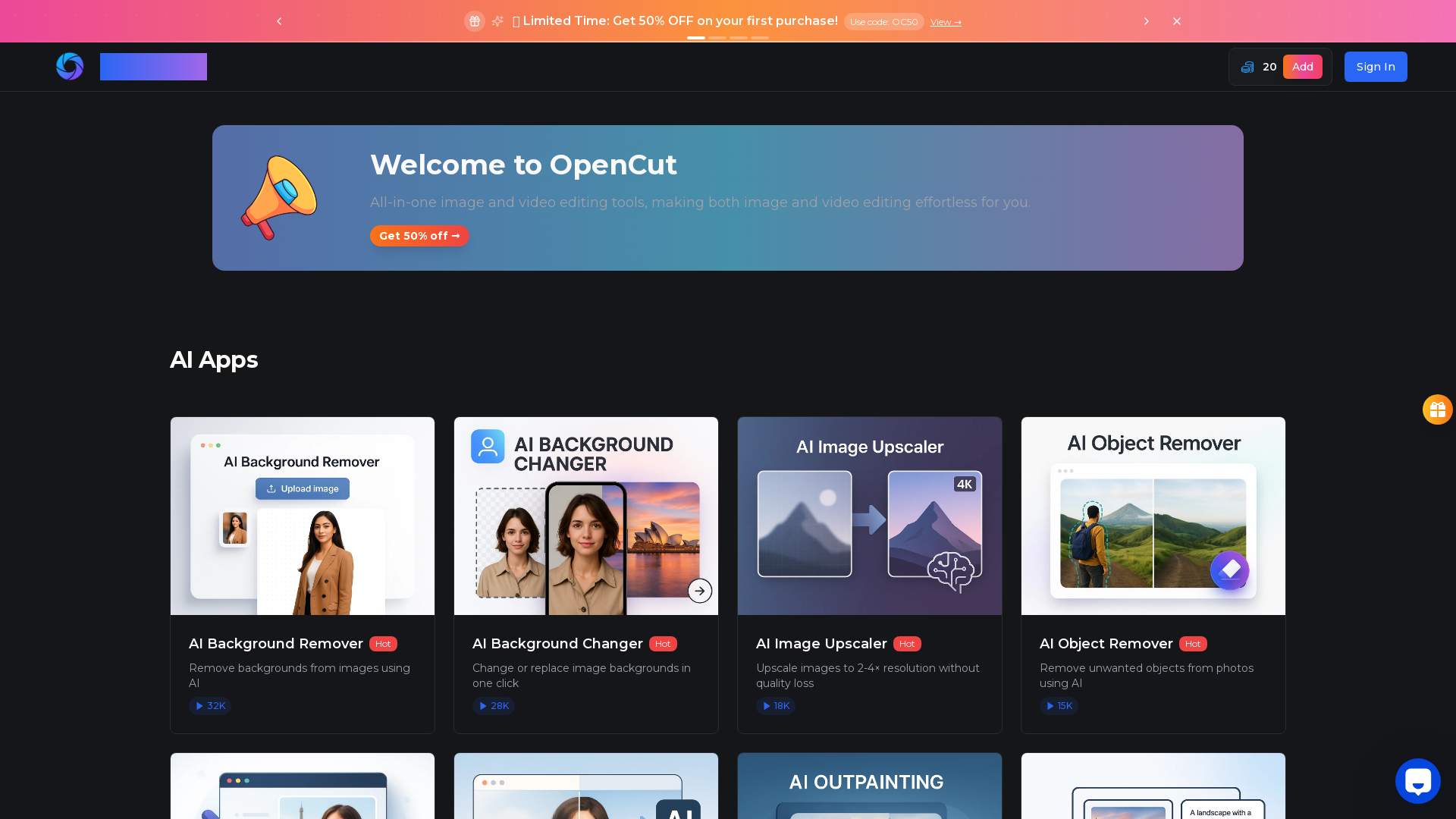 OpenCut: All