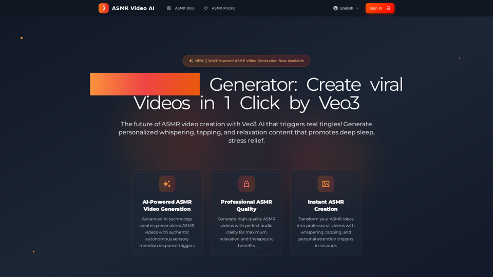 AI ASMR Video Generator screenshot