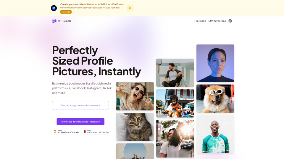 Resize Profile Pictures for Instagram, Facebook, WhatsApp, and More screenshot