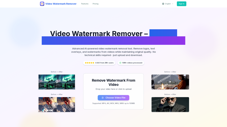 Video Watermark Remover screenshot